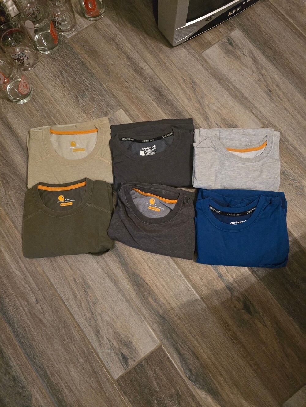 Carhartt Force Essential T Shirt Lot Bundle 7 Shirts Mens Large And LT